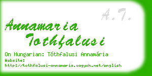 annamaria tothfalusi business card
